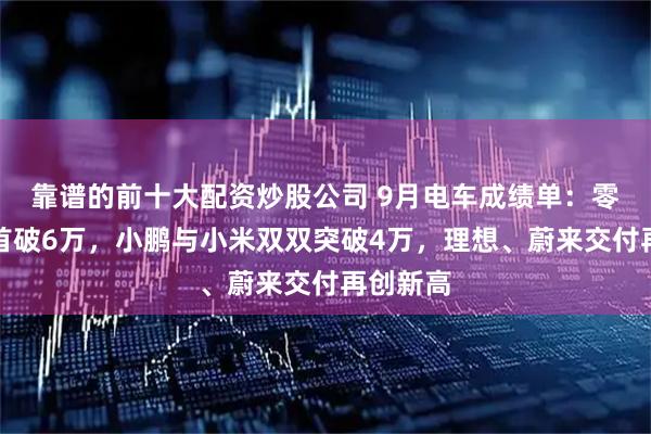 靠谱的前十大配资炒股公司 9月电车成绩单：零跑交付首破6万，小鹏与小米双双突破4万，理想、蔚来交付再创新高